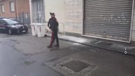 I rilievi dei Carabinieri a Collegno dopo l'omicidio di Marco Veronese