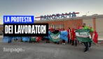 La protesta dei lavoratori Panorama: "Licenziamenti e sospensioni per pochi minuti di ritardo"