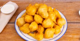 SAVORY FRITTERS: crispy on the outside and soft on the inside!