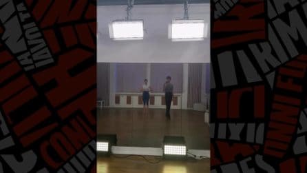 Andrea Delogu e Nikita Perotti in sala prove per il ritorno a Ballando con le Stelle