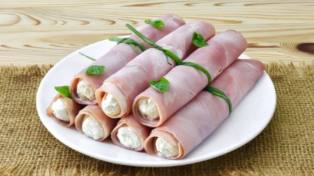 INVOLTINI DI PROSCIUTTO COTTO: farai un figurone con questa idea facile e sfiziosa!