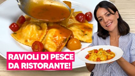 RAVIOLI DI PESCE: un piatto DA RISTORANTE con un RIPIENO INCREDIBILE e un SUGHETTI PERFETTO