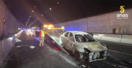 L'intervento sulla A2 dopo l'assalto al portavalori per ripristinare la viabilità