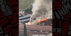 Incendio alla cartiera Fedrigoni di Riva. In fiamme il tetto della struttura