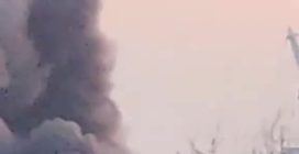 Grosso incendio all'Interporto di Nola: enorme colonna di fumo