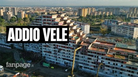 Scampia non è più il quartiere delle Vele, abbattuta la Vela Rossa