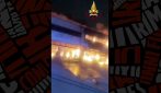 Incendio nel Mercatone 99 di via Vespucci a Pontecagnano