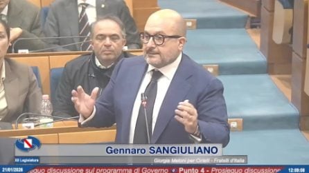 L'intervento di Gennaro Sangiuliano in Consiglio regionale Campania