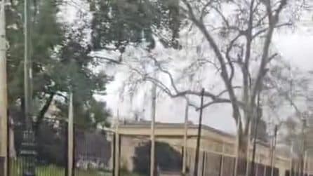 Maltempo, forte pioggia a Napoli: la Riviera di Chiaia appena rifatta diventa un fiume