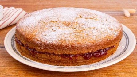 TORTA CON FARINA INTEGRALE con marmellata: soffice e super golosa!