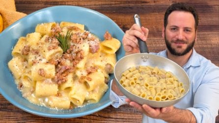PASTA CON CREMA DI PATATE E SALSICCIA
