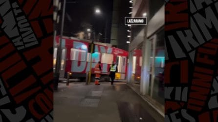 Tram deragliato vicino a stazione Centrale a Milano