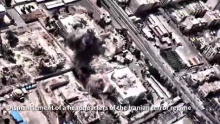L'Idf diffonde video della distruzione del quartier generale di Khamenei a Teheran