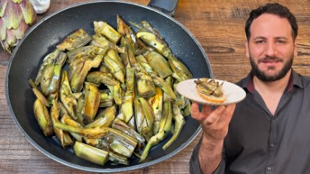 CARCIOFI TRIFOLATI IN PADELLA: il contorno facile e saporito