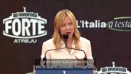 Meloni ad Atreju 2025: "Con il Sì al referendum niente più casi Garlasco"