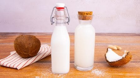 LATTE DI COCCO FATTO IN CASA: fresca e dissetante sia con cocco fresco che disidratato!
