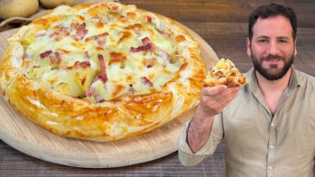 TORTA SALATA SPECK PATATE E PROVOLA