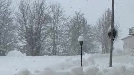 Rivisondoli (Abruzzo) sotto la neve: gli effetti della tempesta Erminio