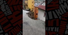 Rapolla, smottamento in pieno centro, crolla un muro: evacuate tre famiglie