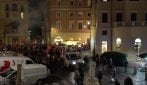 Fuochi d'artificio in piazza del Popolo per la vittoria del No al referendum