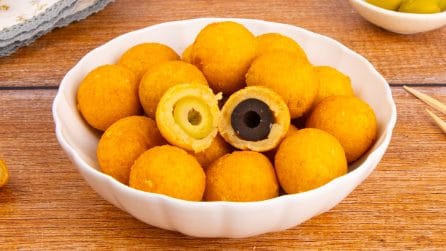 OLIVE IN CROSTA DI PARMIGIANO: li fai in pochi minuti e sono super sfiziosi!