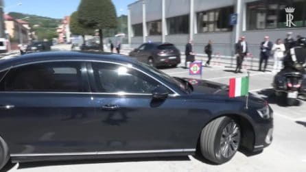 Mattarella a San Severino Marche il 25 aprile, città addobbata con il tricolore