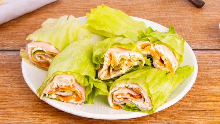 WRAP DI INSALATA: freschi e velocissimi, ideali per un pranzo leggero!