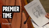 Smorfie, caricature e supermercati: il racconto di Meloni in aula per il premier time