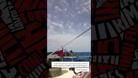Flotilla, il video dell'abbordaggio dei militari israeliani a 250 miglia da Gaza