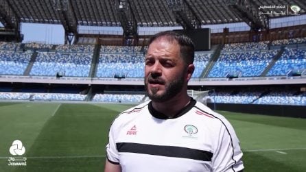 La Nazionale palestinese allo Stadio Maradona di Napoli
