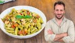 PASTA FREDDA GOLOSA con gamberetti e pesto di basilico!