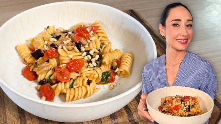 Pasta con melanzane e tonno sott’olio