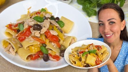 Pasta peperoni e tonno