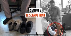Le immagini di Sempio che prova scarpe Frau 42 per la consulenza sull'impronta di Garlasco