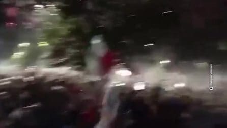 I festeggiamenti in strada a Città del Messico