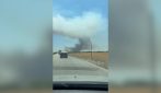 Incendio a Foggia, fiamme a Sud di Manfredonia nei pressi dell'Oasi Lago Salso