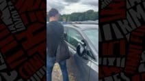Il salvataggio del cane lasciato in auto al sole