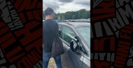 Il salvataggio del cane lasciato in auto al sole