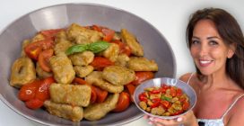GNOCCHI DI MELANZANE CON POMODORINI E BASILICO