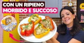 PEPERONI RIPIENI di carne: BEN COTTI, SUCCOSI e FILANTI