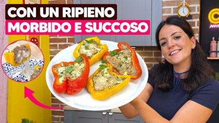 PEPERONI RIPIENI di carne: BEN COTTI, SUCCOSI e FILANTI