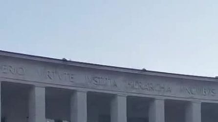 Le immagini del crollo del tetto al Tribunale di Bolzano