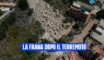 Le devastanti immagini della frana che ha colpito Pozzuoli dopo il terremoto viste dal drone