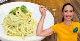 PASTA CON PESTO DI MANDORLE