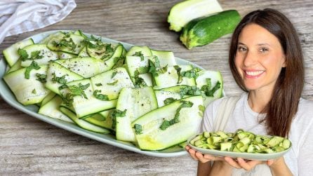 ZUCCHINE MARINATE CRUDE: un contorno estivo leggero, fresco e velocissimo da preparare!
