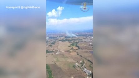 Esplosione nella fabbrica di munizioni, elicottero dei vigili del fuoco in ricognizione