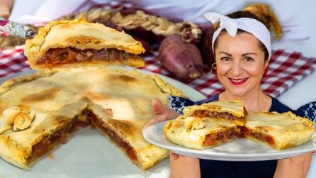 CALZONE DI CIPOLLA PUGLIESE: la torta rustica ripiena super saporita!