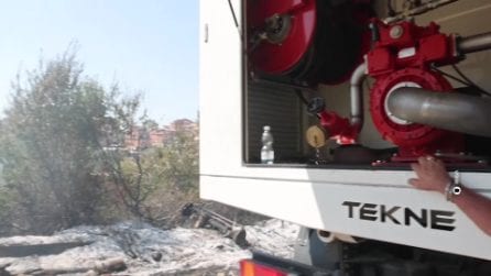 Vasto incendio alla Massimina: brucia un bosco, le fiamme alimentate dal vento