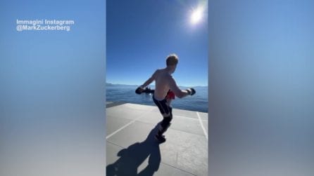 Zuckerberg e la passione MMA: allenamento in mezzo al lago con Merab Dvalishvili