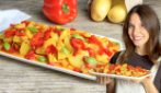 PEPERONI E PATATE IN PADELLA: il contorno colorato e super saporito!